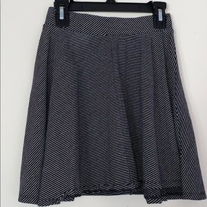 Black and white stripped skater skirt